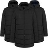 image:imageTrail maker Waterproof Long Puffer Jackets Mens Womens amp Kids Hooded Winter Coats 10 Pack10 Pack Womens Black