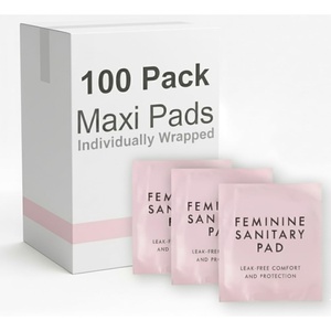 image:image100 Bulk Pads with Wings Individually Wrapped for Women Homeless Postpartum Hospitals Feminine Incontinence Menstruation Sanitary Pads for Women