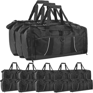 image:image24 pack Extra Large 26 Inch 79 Liter Duffel Bags 48 Inch Shoulder Strap Reflective Piping for Travel Gym Sports Track Field in Navy BlueBlack
