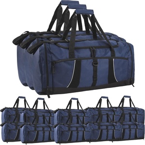 image:image24 pack Extra Large 26 Inch 79 Liter Duffel Bags 48 Inch Shoulder Strap Reflective Piping for Travel Gym Sports Track Field in Navy BlueNavy Blue