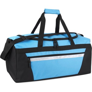 image:image40 Liter 22 Inch Reflective Duffle Bag with Shoulder Strap for Men Women TravelLight Blue