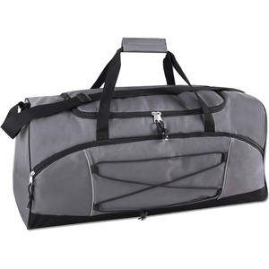 image:image60 Liter 26 Inch Duffle Bag  Heavy Duty Extra Large Sports Gym Equipment Travel Duffel Bag for Men and Women BlackGrey
