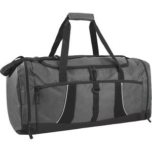 image:imageExtra Large 26 Inch 79 Liter Duffel Bag 48 Inch Long Shoulder Strap Reflective Piping for Travel Gym Sports Track Field Men Women in Navy BlueGray