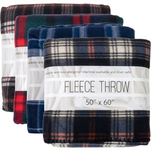 image:imageTrail maker 24 Pack Bulk Plaid Sherpa Fleece Throw Blankets 50 x 60 for Wedding Guests Homeless Pets  Plaid Fleece Throw Blankets BulkAssorted Plaids