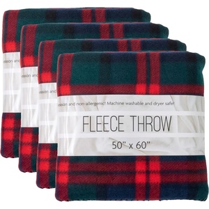 image:imageTrail maker 24 Pack Bulk Plaid Sherpa Fleece Throw Blankets 50 x 60 for Wedding Guests Homeless Pets  Plaid Fleece Throw Blankets BulkRed  Green Plaid