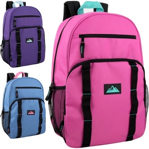 image:imageTrail maker 24 Pack Multicolor Mesh Side Pocket 17 Inch Backpacks Padded Shoulder Straps for Travel Commute24 Pack Assorted Pastel Colors