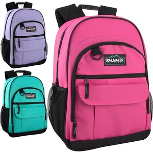 image:imageTrail maker 24 Pack Multipocketed Rubber Grip Handle 18 Inch Backpacks Padded Shoulder Straps for Travel Commute24 Pack Assorted Pastel Colors