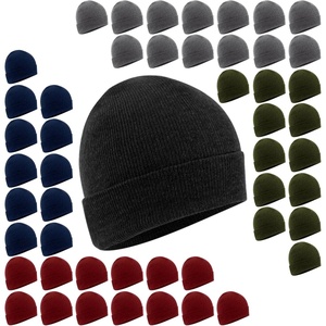 image:imageTrail maker 50 Pack Kids Knit Winter Hats Bulk One Size Stretch Warm Knit Beanie Hats for Homeless Foster Kids Boys Girls Fall