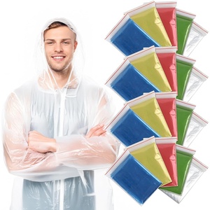 image:imageTrail maker Bulk Rain Ponchos for Adults 10 Pack Disposable Wholesale Rain Coats 100 Waterproof Emergency Ponchos with HoodAssorted Colors Pack