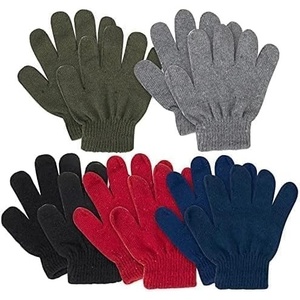 image:imageTrail maker Kids Winter Magic Gloves 100 Pair Gloves for Children Stretchy Warm Magic Knit Gloves for Kids50 Pairs in 5 Colors