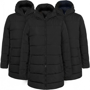 image:imageTrail maker Waterproof Long Puffer Jackets Mens Womens amp Kids Hooded Winter Coats 10 Pack10 Pack Womens Black
