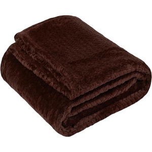 image:imageWaffle Knit Textured Throw Blanket Soft for Couch Sofa Twin Bed Kids Adults 50 x 60 Chenille Knit Blanket Boho Throw Blanket for Home Decor 250 GSM Navy BlueChocolate Brown