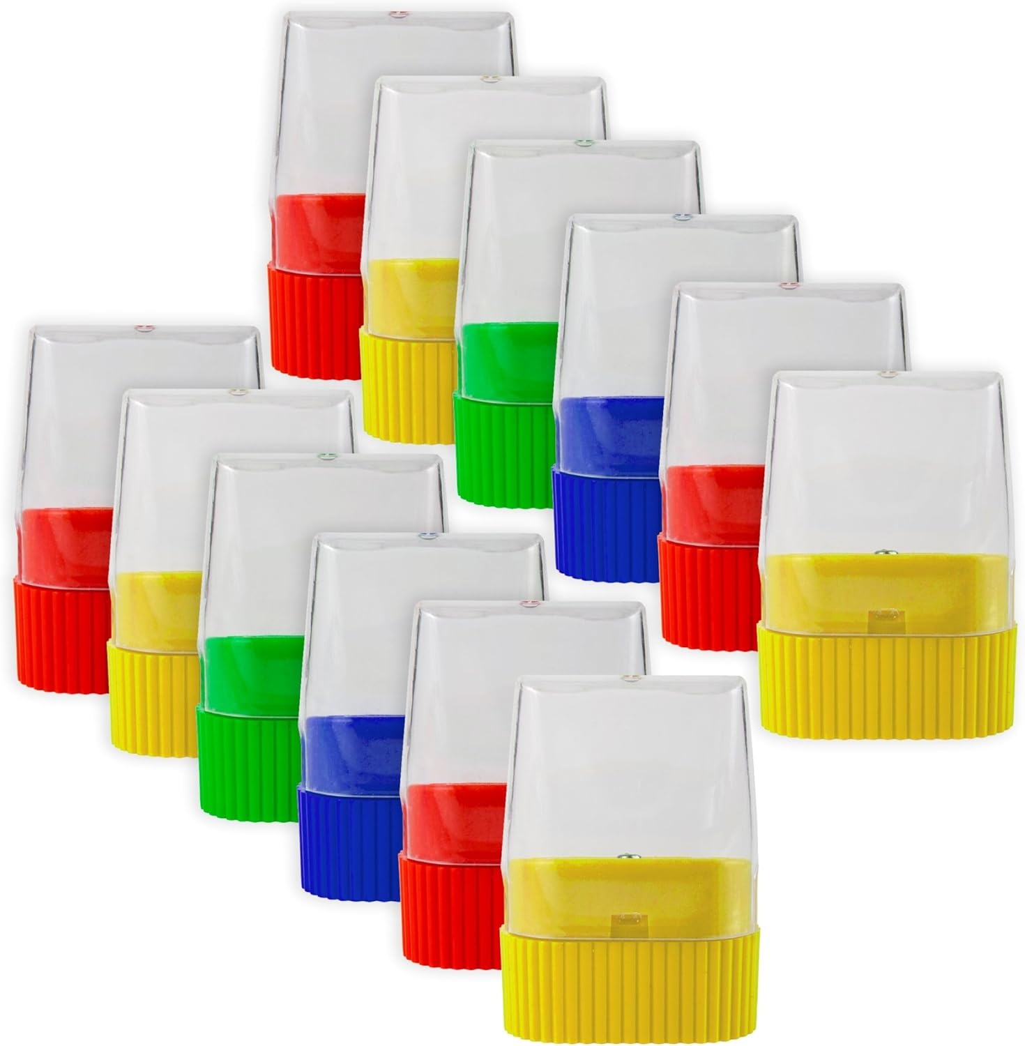 image:image25 Pack Handheld Manual Pencil Sharpeners in Bulk Plastic Pencil Sharpeners for School Kids Teachers  Use for Colored Pencils 2 Pencils Crafts Art Classrooms Camp25 Sharpeners Pack