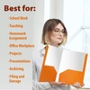 image:imageBulk Colorful Paper Folders with Pockets Heavy Duty Wholesale Pocket Folders for 3 Ring Binder 50 Folders in 6 Colors50 Folders in 6 Colors