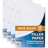 image:imageTrail Maker 50 Pack Bulk Filler Paper Wide Ruled 8 x 1012 Inch Wide Ruled Paper 3 Hole Punch Loose Leaf Notebook Paper for 3 Ring Binders 5000 sheets totalWide Ruled