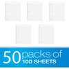 image:imageTrail Maker 50 Pack Bulk Filler Paper Wide Ruled 8 x 1012 Inch Wide Ruled Paper 3 Hole Punch Loose Leaf Notebook Paper for 3 Ring Binders 5000 sheets totalWide Ruled