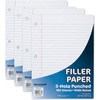 image:imageTrail Maker 50 Pack Bulk Filler Paper Wide Ruled 8 x 1012 Inch Wide Ruled Paper 3 Hole Punch Loose Leaf Notebook Paper for 3 Ring Binders 5000 sheets totalWide Ruled