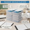 image:imageTrail Maker 50 Pack Bulk Filler Paper Wide Ruled 8 x 1012 Inch Wide Ruled Paper 3 Hole Punch Loose Leaf Notebook Paper for 3 Ring Binders 5000 sheets totalWide Ruled