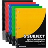 image:imageTrail maker 20 Pack Bulk 5 Subject Notebooks College Ruled  5 Subject Spiral Notebooks Bulk for School Kids Students Offices with Dividers