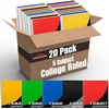 image:imageTrail maker 20 Pack Bulk 5 Subject Notebooks College Ruled  5 Subject Spiral Notebooks Bulk for School Kids Students Offices with Dividers