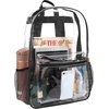 image:imageTrail maker Clear Backpack Heavy Duty with Padded Straps Side Pockets for Kids Boys Girls School Stadium Approved EventsBlack