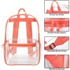 image:imageTrail maker Clear Backpack Heavy Duty with Padded Straps Side Pockets for Kids Boys Girls School Stadium Approved EventsCoral