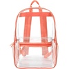 image:imageTrail maker Clear Backpack Heavy Duty with Padded Straps Side Pockets for Kids Boys Girls School Stadium Approved EventsCoral