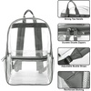 image:imageTrail maker Clear Backpack Heavy Duty with Padded Straps Side Pockets for Kids Boys Girls School Stadium Approved EventsGray