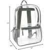 image:imageTrail maker Clear Backpack Heavy Duty with Padded Straps Side Pockets for Kids Boys Girls School Stadium Approved EventsGray