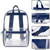 image:imageTrail maker Clear Backpack Heavy Duty with Padded Straps Side Pockets for Kids Boys Girls School Stadium Approved EventsNavy