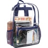 image:imageTrail maker Clear Backpack Heavy Duty with Padded Straps Side Pockets for Kids Boys Girls School Stadium Approved EventsNavy