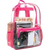 image:imageTrail maker Clear Backpack Heavy Duty with Padded Straps Side Pockets for Kids Boys Girls School Stadium Approved EventsPink
