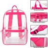 image:imageTrail maker Clear Backpack Heavy Duty with Padded Straps Side Pockets for Kids Boys Girls School Stadium Approved EventsPink