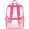 image:imageTrail maker Clear Backpack Heavy Duty with Padded Straps Side Pockets for Kids Boys Girls School Stadium Approved EventsPink