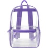 image:imageTrail maker Clear Backpack Heavy Duty with Padded Straps Side Pockets for Kids Boys Girls School Stadium Approved EventsPurple