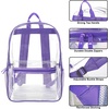 image:imageTrail maker Clear Backpack Heavy Duty with Padded Straps Side Pockets for Kids Boys Girls School Stadium Approved EventsPurple