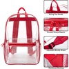 image:imageTrail maker Clear Backpack Heavy Duty with Padded Straps Side Pockets for Kids Boys Girls School Stadium Approved EventsRed