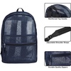 image:imageTransparent Mesh Backpacks for School Kids Beach Travel  Mesh See Through Backpack with Padded Straps LargeBlue