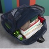 image:imageTransparent Mesh Backpacks for School Kids Beach Travel  Mesh See Through Backpack with Padded Straps LargeBlue