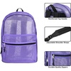 image:imageTransparent Mesh Backpacks for School Kids Beach Travel  Mesh See Through Backpack with Padded Straps LargeLavender