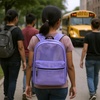 image:imageTransparent Mesh Backpacks for School Kids Beach Travel  Mesh See Through Backpack with Padded Straps LargeLavender