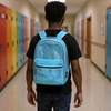image:imageTransparent Mesh Backpacks for School Kids Beach Travel  Mesh See Through Backpack with Padded Straps LargeLight Blue