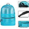 image:imageTransparent Mesh Backpacks for School Kids Beach Travel  Mesh See Through Backpack with Padded Straps LargeLight Blue