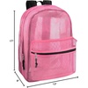 image:imageTransparent Mesh Backpacks for School Kids Beach Travel  Mesh See Through Backpack with Padded Straps LargePink