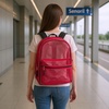 image:imageTransparent Mesh Backpacks for School Kids Beach Travel  Mesh See Through Backpack with Padded Straps LargeRed