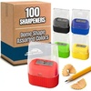 image:image25 Pack Handheld Manual Pencil Sharpeners in Bulk Plastic Pencil Sharpeners for School Kids Teachers  Use for Colored Pencils 2 Pencils Crafts Art Classrooms Camp100 Sharpeners Pack