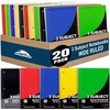 image:imageTrail maker Bulk Notebooks 20 Pack  3 Subject Notebook Wide Ruled Bulk 3 Subject Spiral Notebooks for Kids School Notes Students Work