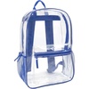 image:imageTrail maker Clear Backpack Heavy Duty with Padded Straps Side Pockets for Kids Boys Girls School Stadium Approved EventsBlue