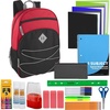 image:imageTrail maker Kids Backpacks with School Supplies for Boys Girls  20 Piece Back to School Supplies Set with 17 Bungee Backpack Red amp BlackRed  Black