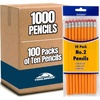 image:imageTrail maker Wood Cased 2 HB Pencils  500 Unsharpened Yellow Pencils in Bulk for School Office 100 5Packs1000 Pencils